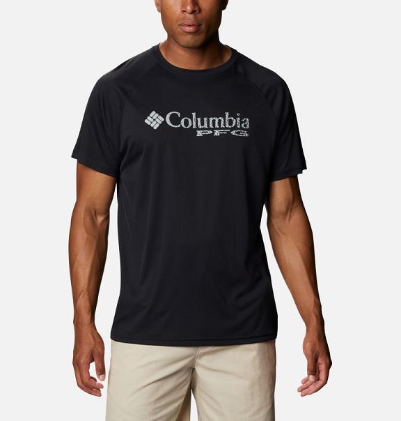 Columbia PFG Respool T-Shirt Black For Men's NZ36028 New Zealand